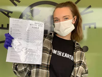 From the Earth employee holding a laminated menu.