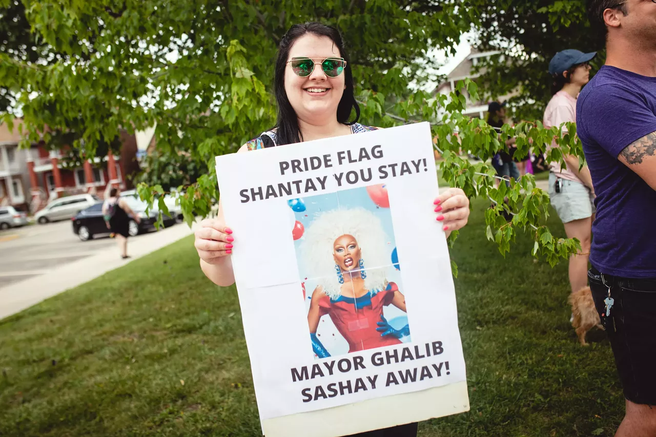 Image: Nessel joins Hamtramck protest over city banning LGBTQ+ Pride flags