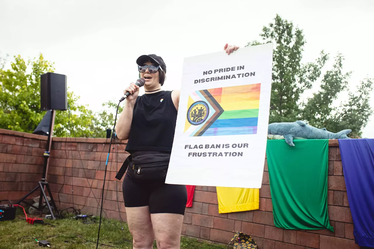 Image: Nessel joins Hamtramck protest over city banning LGBTQ+ Pride flags