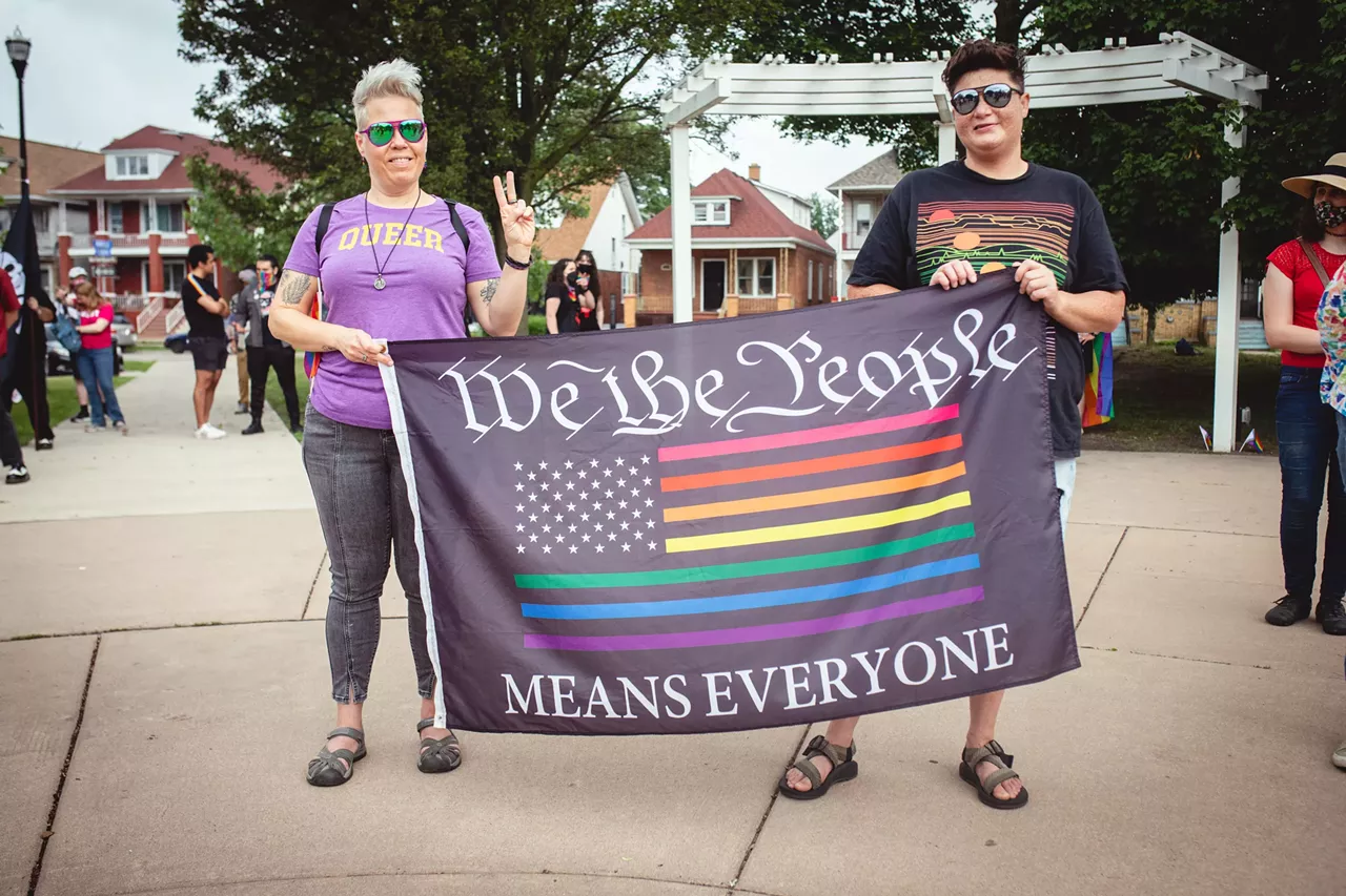 Image: Nessel joins Hamtramck protest over city banning LGBTQ+ Pride flags