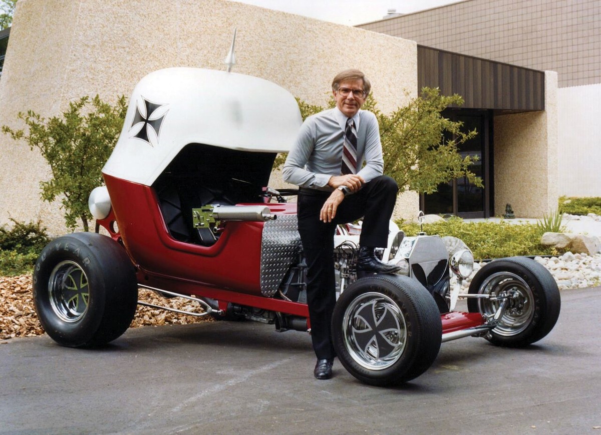 Bob Larivee Sr. and his custom “Red Baron” in the ’70s.