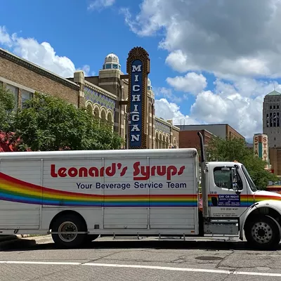 Leonard’s Syrups "Ever wonder what those rainbow trucks carry? Leonard Bugajewski started creating beverage syrups in Detroit in 1964. The family’s fourth generation is carrying on his legacy, all over Michigan, with a rainbow of flavors. Raise a glass of pop to Leonard’s."