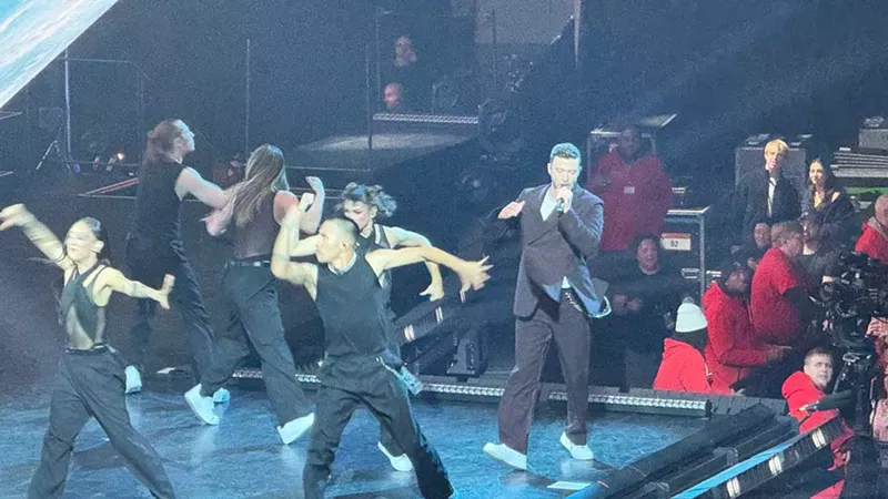 Justin Timberlake gave a high-energy performance at Little Caesars Arena.