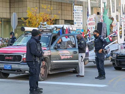 "Sir, you can't park there."