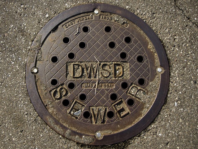 Detroit Water and Sewerage Department manhole.