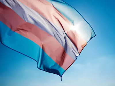 The transgender pride flag.