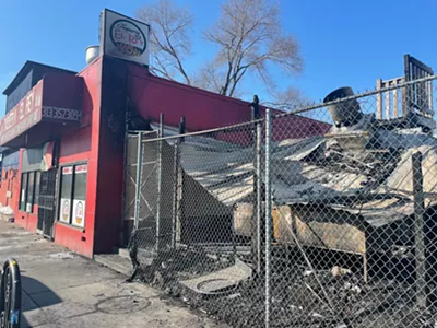 Fire damage at Taqueria El Rey.