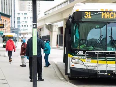 A Detroit Department of Transportation bus.