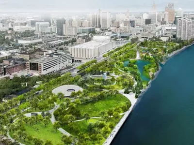 The 22-acre Ralph C. Wilson, Jr. Centennial Park will dramatically transform Detroit's west riverfront.