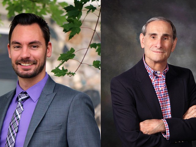 Former Eastpointe City Councilman Michael Klinefelt (left) and Warren Human Resources Director George Dimas were the top vote getters in their primary races for mayor.
