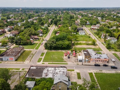 An ariel view of Detroit's Dexter-Linwood neighborhood.