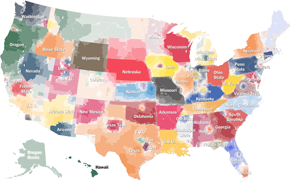 MAP: Michigan is divided when it comes to rooting for college football teams