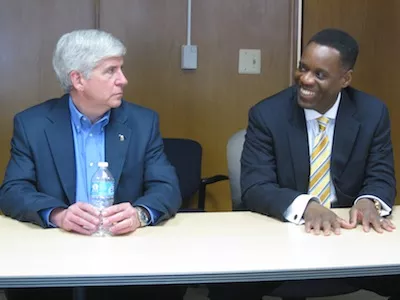 Gov. Rick Snyder and Emergency Manager Kevyn Orr - Photo by Curt Guyette