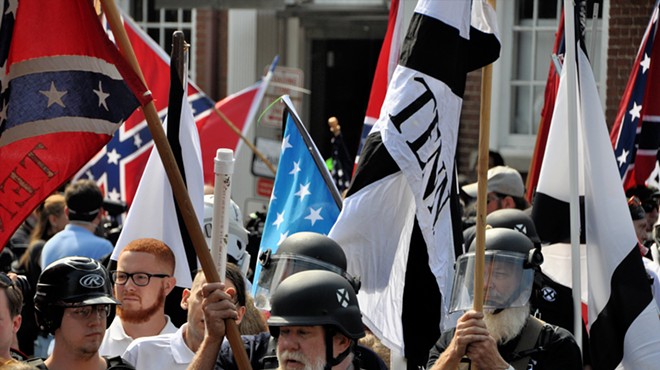 White nationalists and counter protesters clash in Charlottesville in 2017.