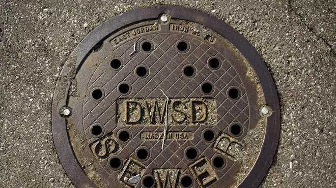 Detroit Water and Sewerage Department manhole.