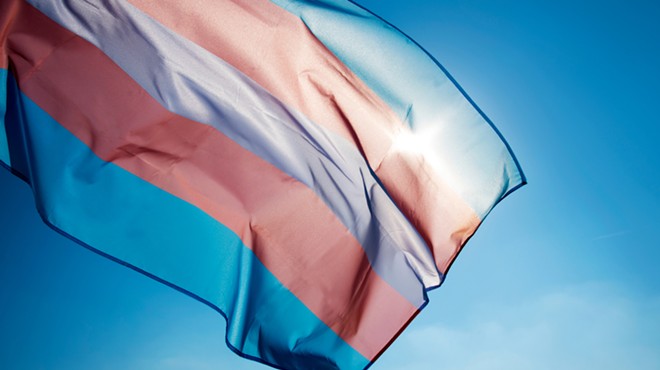 The transgender pride flag.