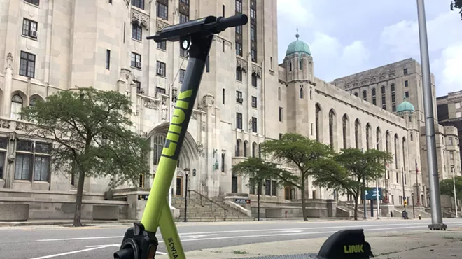 The neon yellow LINK e-scooters are now available in Detroit.