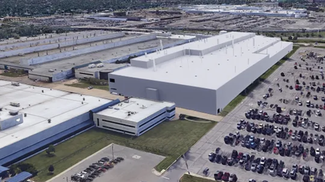 A rendering of the Jeep Grand Cherokee assembly plant on St. Jean in Detroit.