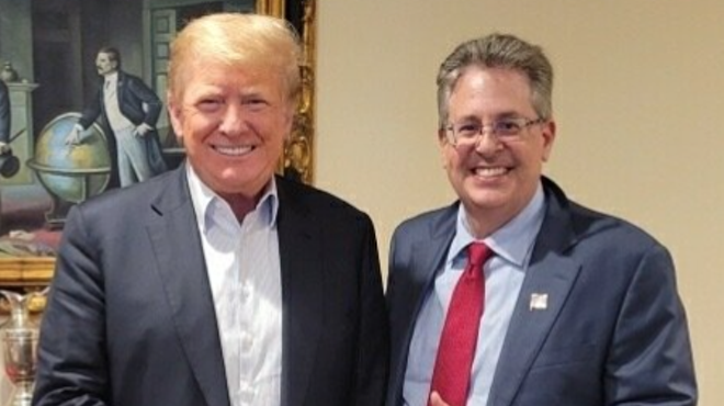 Former President Donald Trump and Matthew DePerno, Republican candidate for attorney general.