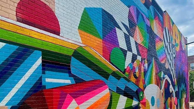 The 40-foot by 25-foot mural, titled Polychromatic Super You, was installed by LGBTQ+ artist Joey Salamon in Ferndale.