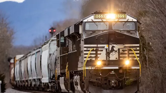 A Norfolk Southern train.