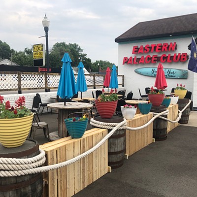 Eastern Palace Club21509 John R Rd., Hazel Park; 248-850-8165; epchp.comThis former private club reopened to the public under new ownership and a Key West theme. It includes a patio space furnished with repurposed barrels and spools as tables.
