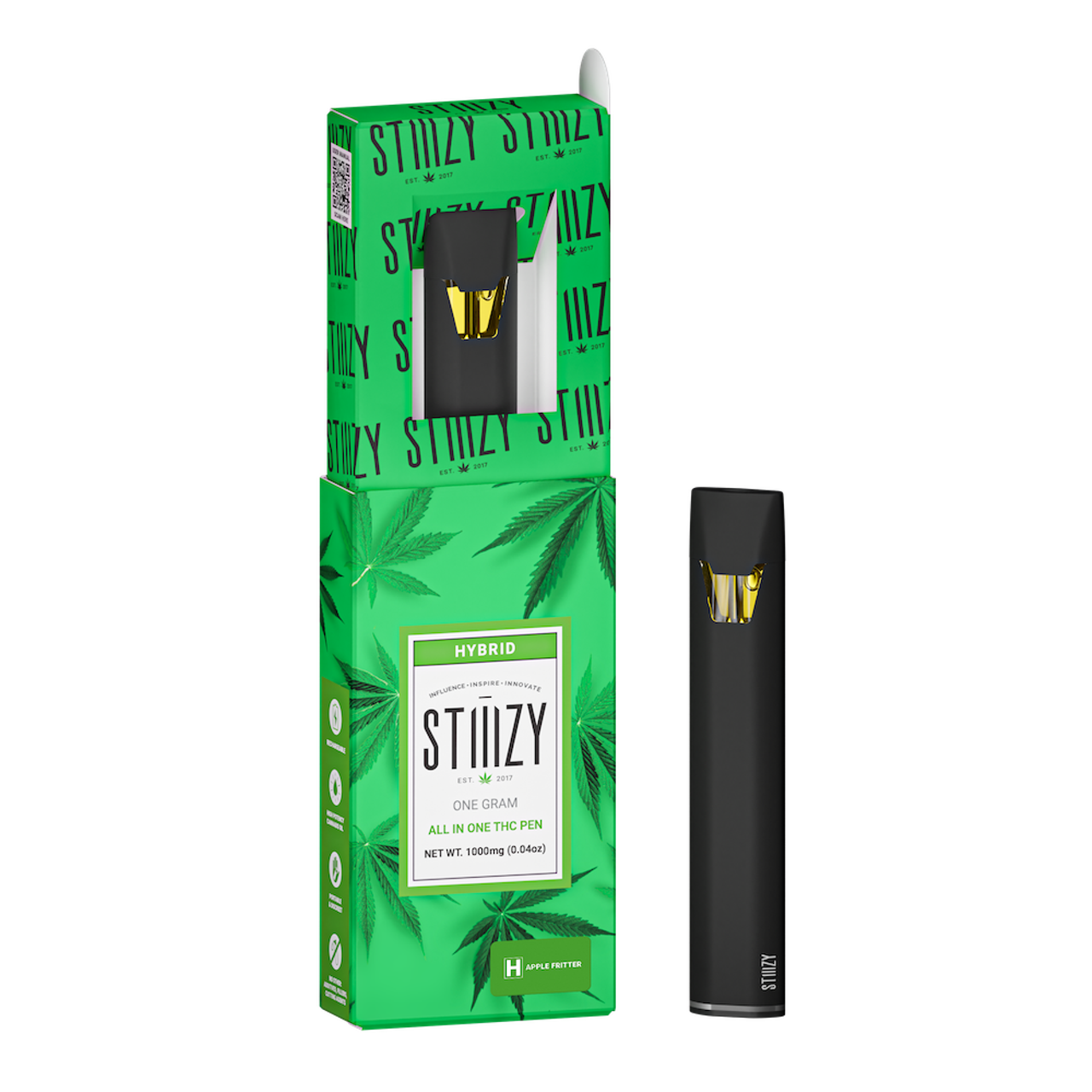 All In One THC Pen (Stiiizy)
stiiizy.com 
California-based Stiiizy recently dropped this new vape pen designed with portability in mind. The discreet, compact pens come with one gram of THC oil in indica, sativa, and hybrid varieties, and are also rechargeable and disposable.