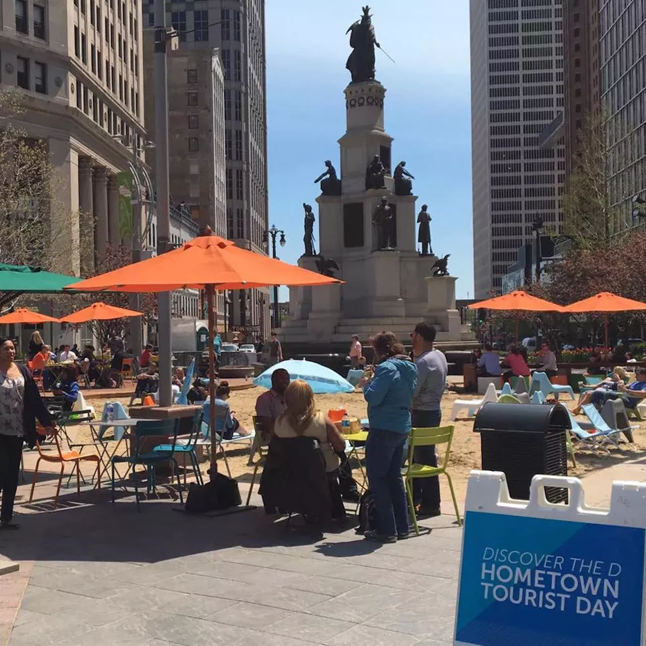 Where to go: Campus Martius What to do: Eat and hangout Why it made the list: Located in the heart of downtown, Campus Martius is within walking distance of a half dozen food trucks. And there&#146;s a beach if you want to stick your toes in the sand. Photo: Campus Martius Park Facebook