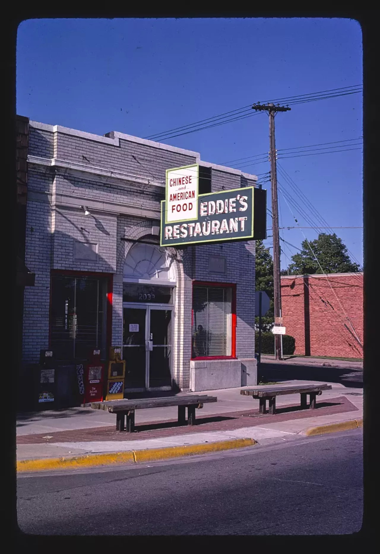 Eddie's Chinese Restaurant, Michigan Avenue, Lansing, Michigan (1980) Photo via John Margolies Roadside America Photograph Archive
