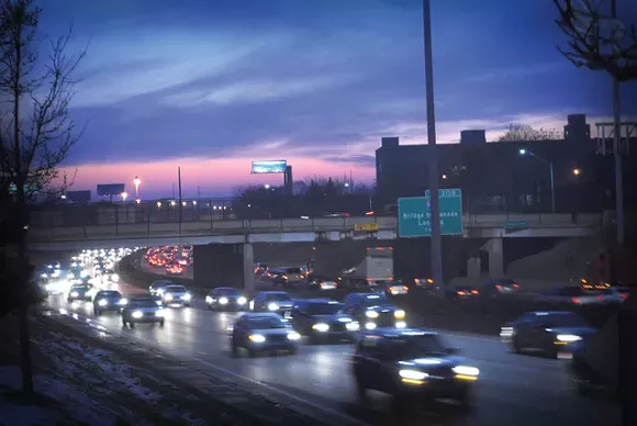 The plan to expand I-94 includes the removal of overpasses like the Trumbull Avenue bridge seen here. - Ryan Felton/Metro Times