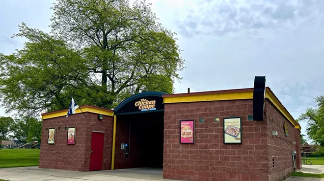 The Chicken Coupe moved into an old concession stand on Belle Isle, not the bathrooms, as wild social media posts have claimed.