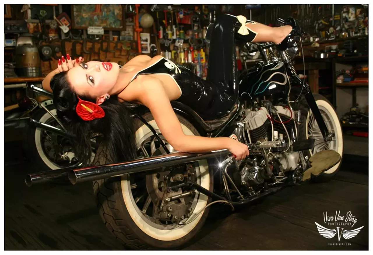 Viva Van Story, 2010 Viva is one of the greatest pin-up photographers of all time. From immaculate vintage sets to perfect lingerie and stunning models, she is the best. We were so blown away by her work we had to showcase her contribution.