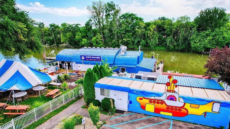 The Beatles-themed Octopus’ Beer Garden even has a yellow submarine.