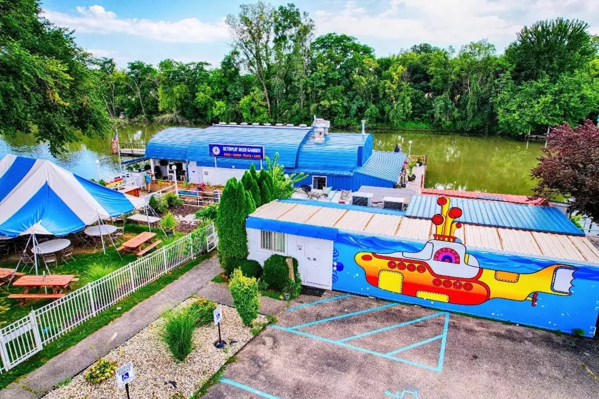 Image: The Beatles-themed Octopus’ Beer Garden even has a yellow submarine.