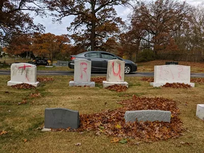 Image: Officials investigating 'Trump' and 'MAGA' graffiti at Jewish cemetery in Grand Rapids