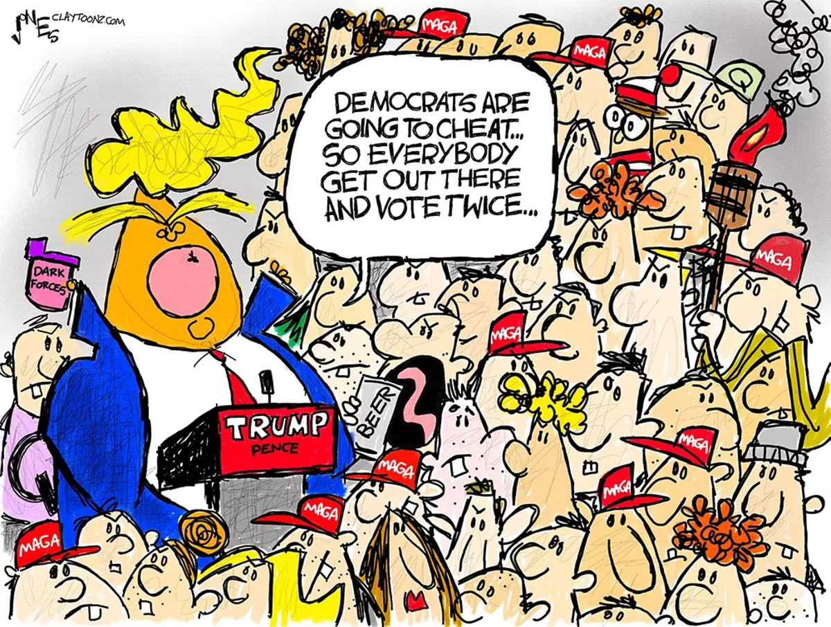 Image: Once, twice, three times a Trump voter