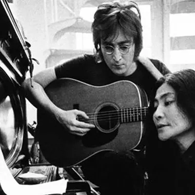 John Lennon and Yoko Ono in New York during the 1970s.