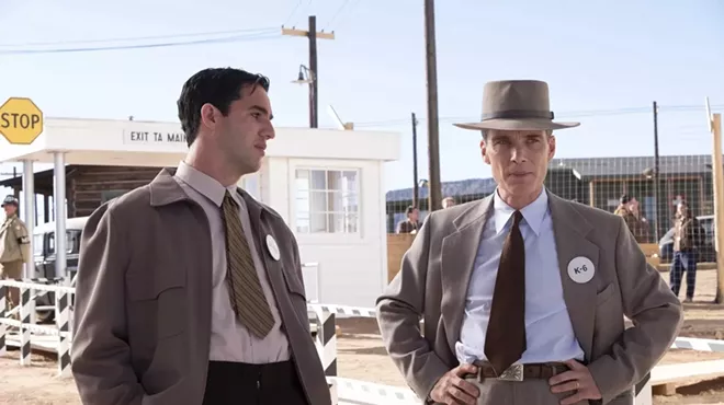 Benny Safdie as Edward Teller, left, and Cillian Murphy as J. Robert Oppenheimer.