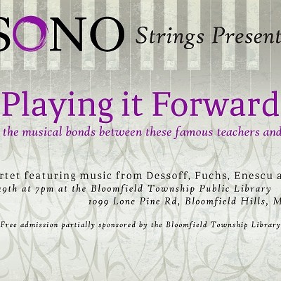 Orchestra Sono Presents 'Playing It Forward'