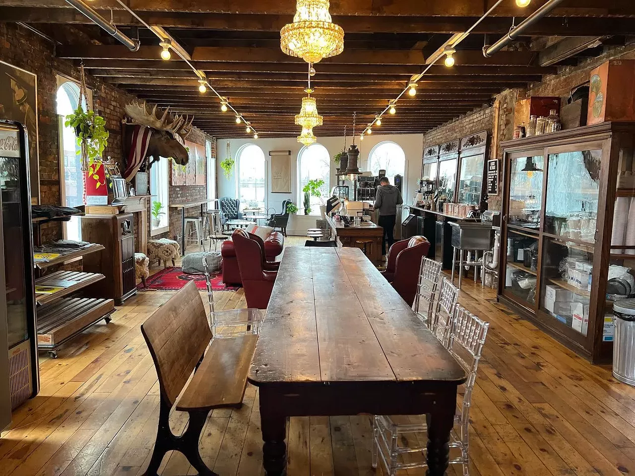 Lucky Detroit Multiple Locations; luckydetroit.com With locations in Detroit, Grosse Pointe Park, and Birmingham, Lucky Detroit provides a rustic setting for coffee drinkers. The shops are all located above or next to Detroit Barbers, under the same ownership. So, you can get a haircut, then go get a coffee, or if your partner is getting a cut, you will have a great space to chill and kill time.