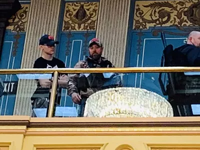 Armed protesters stormed the Michigan Capitol building in April 2020.