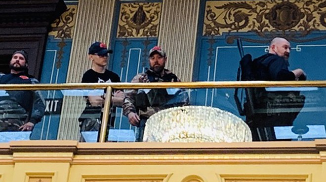 Armed protesters stormed the Michigan Capitol building in April 2020.