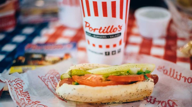 A “dragged through the garden” Chicago-style hot dog from Portillo’s.
