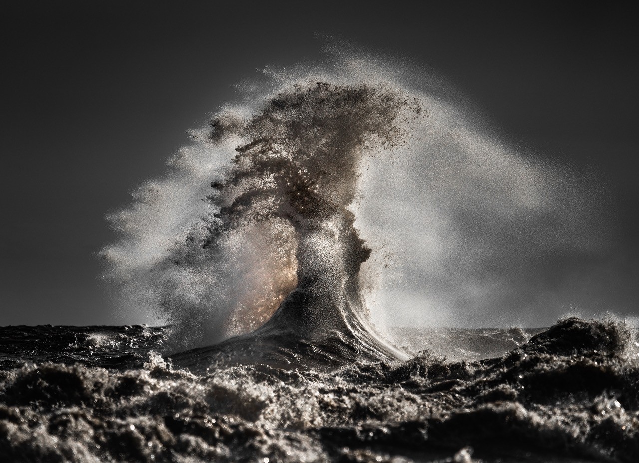 “The result is a new outgoing wave that clashes with the incoming waves. These two opposing forces clash and create massive explosions of water sent upward. When the wind is powerful enough, intense back spray is created and blown hundreds of feet off the top of the wave. This can lead to some absolutely magnificent captures.”