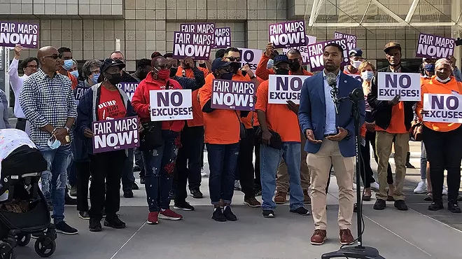 Image: Protesters demand new maps that preserve majority-Black districts in Michigan