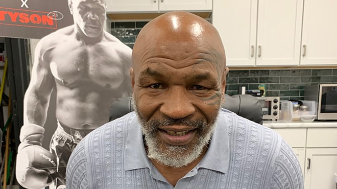 Mike Tyson at a recent visit to a Michigan dispensary.
