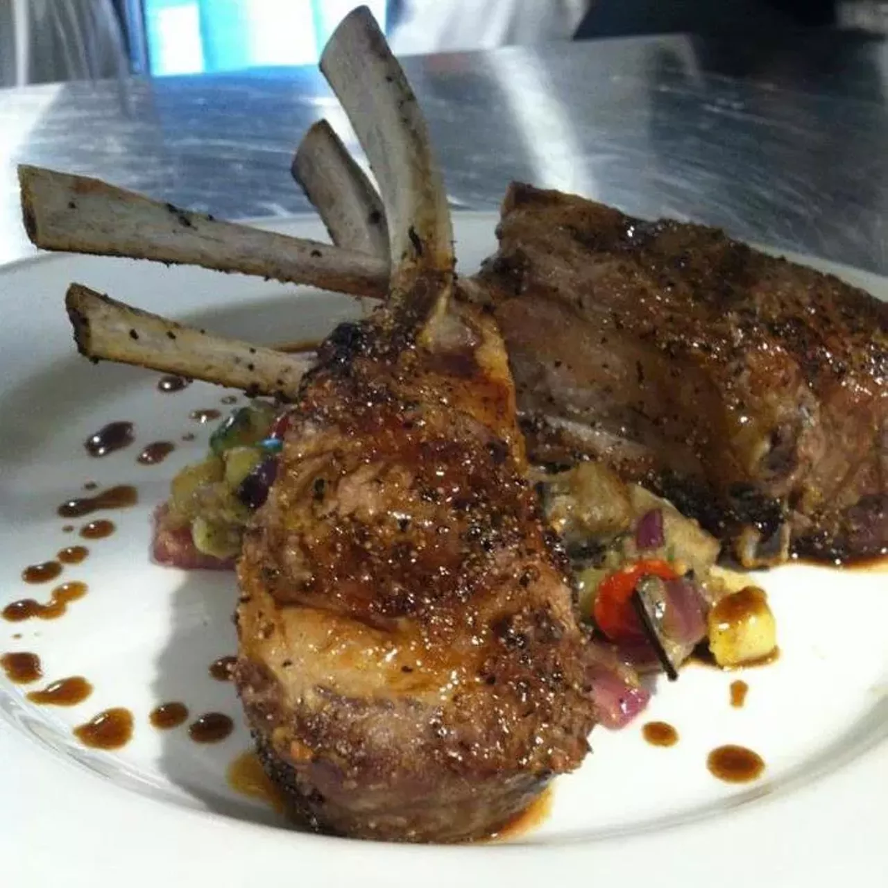 London Chop House-style lamb chops You&#146;re not crazy. Lamb chops seem to be on just about every menu in Detroit. So, what gives? You know, what? It doesn&#146;t matter. All that matters is that it&#146;s done right, which is how Detroit&#146;s 80-plus-year-old James Beard Award-winning steakhouse, London Chop House &#151; which absolutely puts the chop in lamb chop &#151;&nbsp;does it. Anyway, LCH&#146;s lamb chops come double cut with a mushroom, baby turnip, and pearl onion ragout. While the recipe may not be available online, the following recipes are comparable. (And sound friggin&#146; delicious!) Find the recipe for double cut rosemary crusted lamb chops here and sauteed mushroom, arugula, and pearl onion recipe here. The London Chop house is temporarily closed. Visit their Facebook page for updates. Photo via The London Chop House/Facebook 