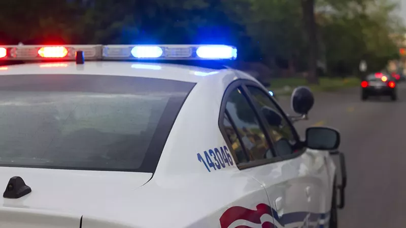 A Detroit police squad car.
