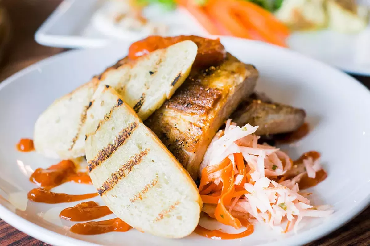 Image: St. Louis-style pork ribs with pickled fennel slaw.