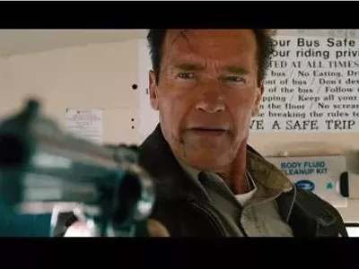 Shades of Eastwood: Arnold Schwarzenegger wants you to make his day in The Last Stand.